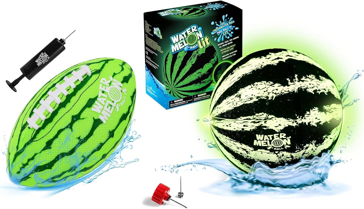 Lit 9″ + 9″ Pool Football — multi-ball sets