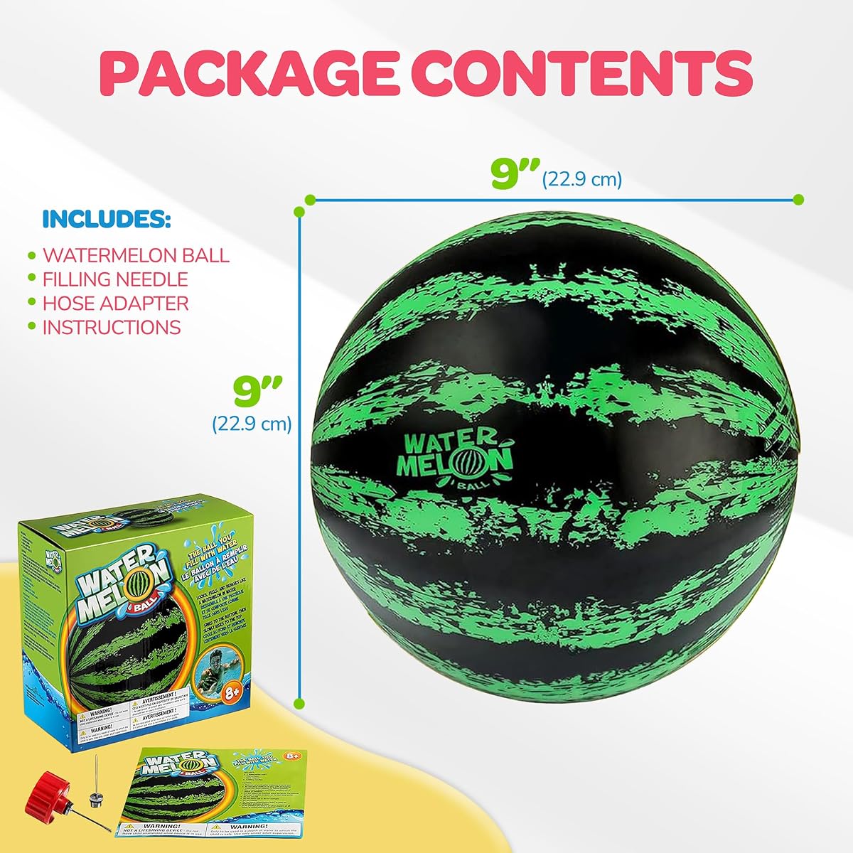 Watermelon Ball 9″ Green — view 6